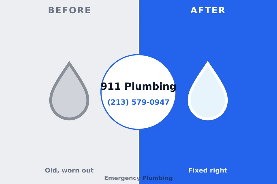 Before and after: plumbing repair Dallas Center, IA